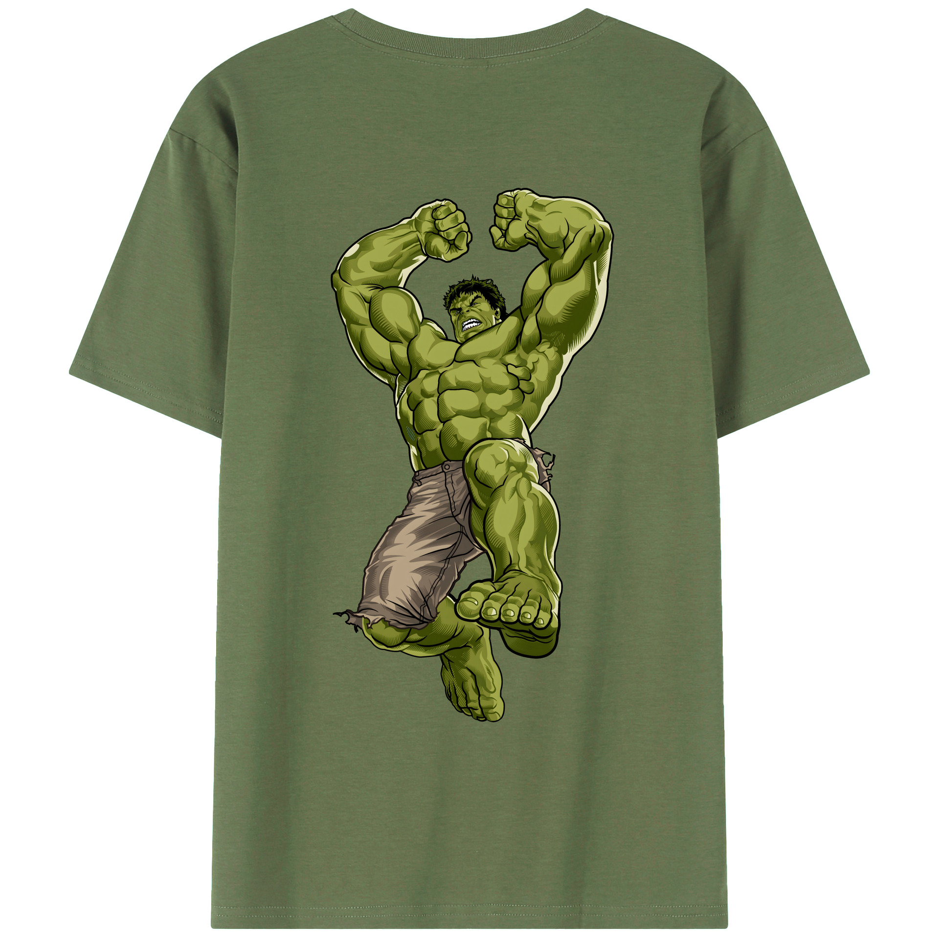 （画像用） アベンジャーズ The Avengers 綿100％ メンズ半袖Tシャツ（バックプリント） 通気性